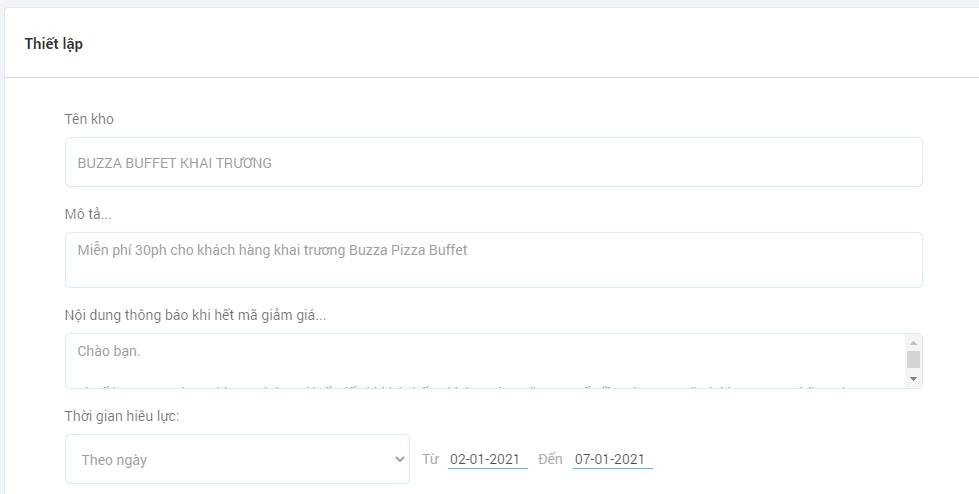 Bizfly Chat minigame phát mã giảm giá trên Fanpage